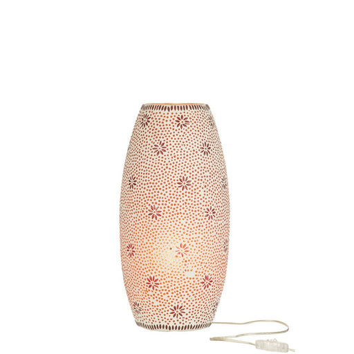 Tafellamp Rood Glas 24 cm-Tafellampen-J-Line