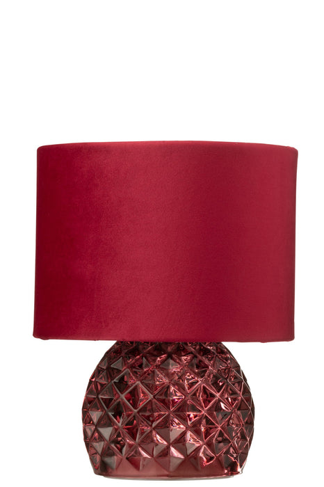 Table Lamp Red Polyester 17 cm