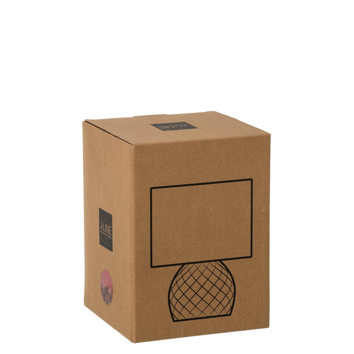 Tafellamp Rood Polyester 17 cm 17.2x17.2x23 cm-Tafellampen-J-Line