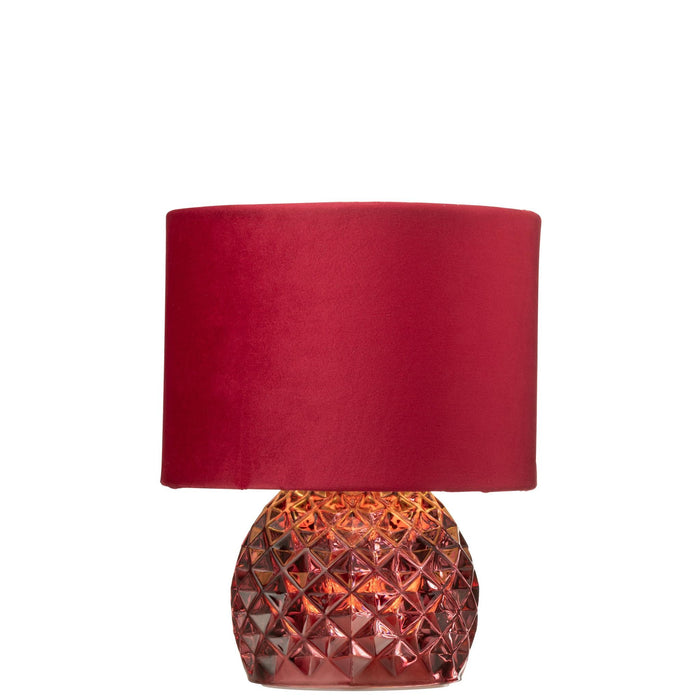Tafellamp Rood Polyester 17 cm-Tafellampen-J-Line