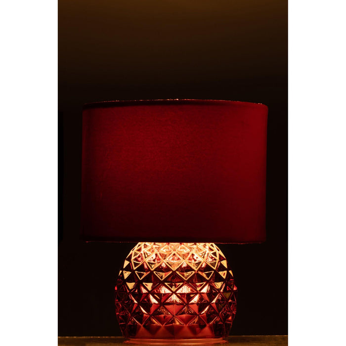 Tafellamp Rood Polyester 17 cm-Tafellampen-J-Line