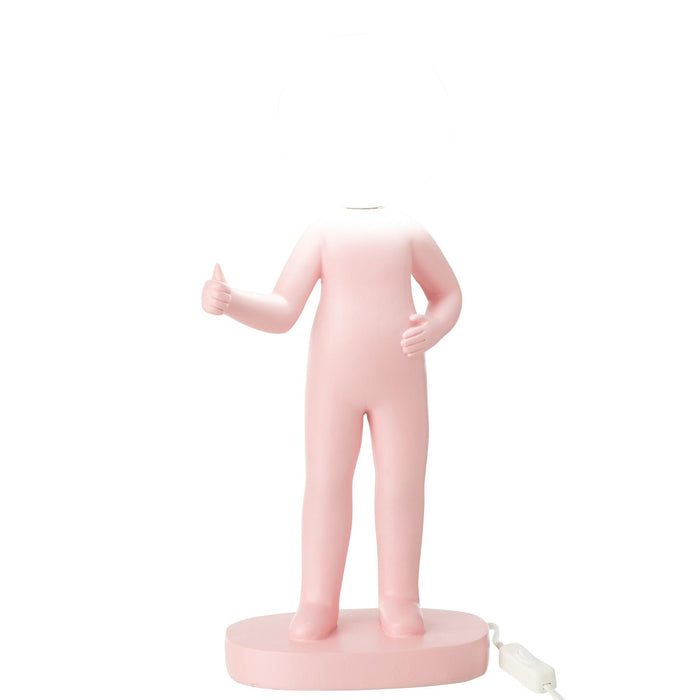 Tafellamp Roze Polykunsthars 14 cm-Tafellampen-J-Line