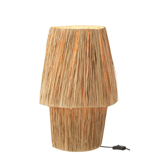 Tafellamp Sara Zeegras Ijzer, Seagrass Naturel 36x36x53 cm-Tafellampen-J-Line
