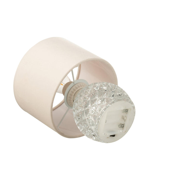 Tafellamp Transparant Glas 17 cm 17.2x17.2x23 cm-Tafellampen-J-Line