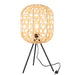 Tafellamp Tripod Bamboe, Ijzer Naturel 30x30x58 cm-Tafellampen-J-Line