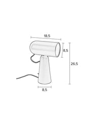 Tafellamp Vesper Heeft Iron Groen 18.5x8.5x26.5 cm-Bureaus-Creating Home
