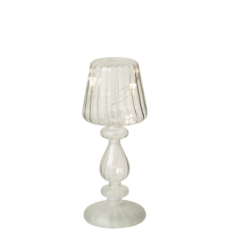 Tafellamp Vorst Wire, Glas Transparant 8x8x20 cm-Tafellampen-J-Line