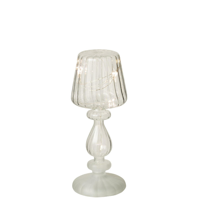 Tafellamp Vorst Wire, Glas Transparant 8x8x20 cm-Tafellampen-J-Line