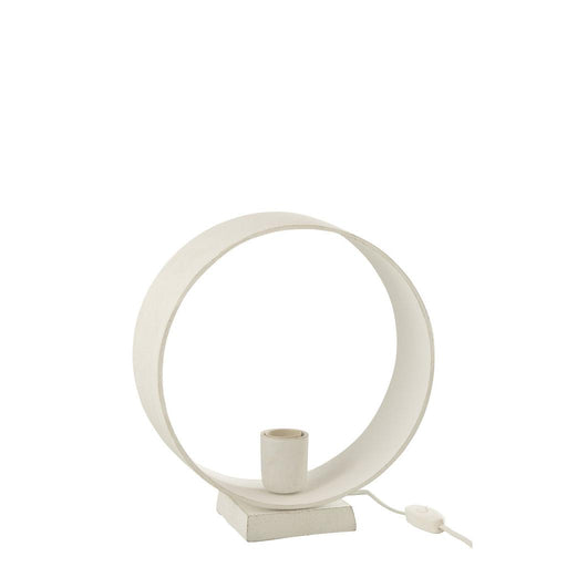 Tafellamp Wit Aluminium Cirkel 10 cm-Tafellampen-J-Line