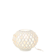 Tafellamp Wit Bamboe 32 cm 32x32x28 cm-Tafellampen-J-Line