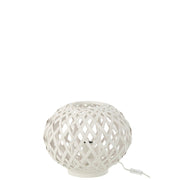 Tafellamp Wit Bamboe 32 cm 32x32x28 cm-Tafellampen-J-Line