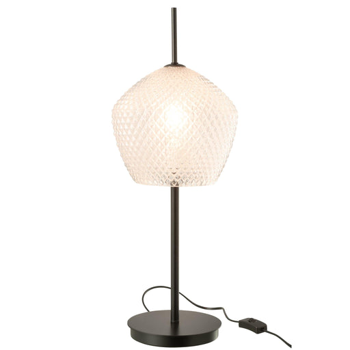 Tafellamp Wit Glas 23 cm Table Lamp 23x23x60 cm-Tafellampen-J-Line