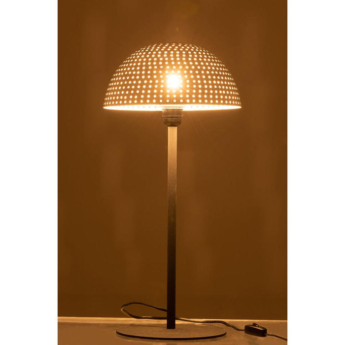 Tafellamp Wit Ijzer L 27 cm-Tafellampen-J-Line