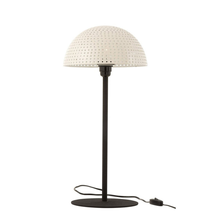 Tafellamp Wit Ijzer L 27 cm-Tafellampen-J-Line