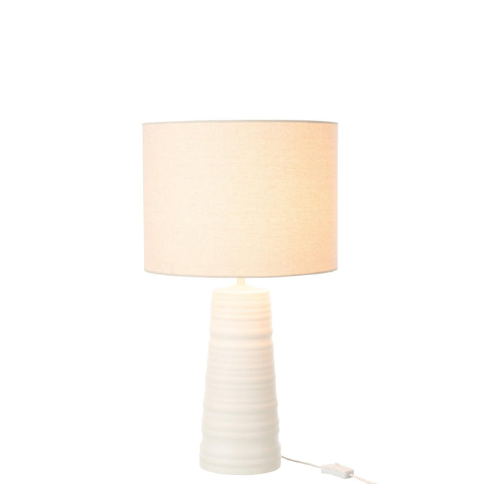 Tafellamp Wit Keramiek 35 cm-Tafellampen-J-Line
