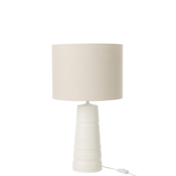 Tafellamp Wit Keramiek 35 cm-Tafellampen-J-Line