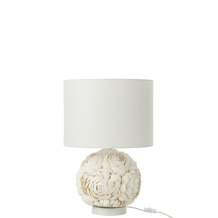 Tafellamp Wit Linnen 33 cm-Tafellampen-J-Line