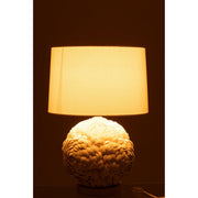 Tafellamp Wit Linnen 40 cm 40x40x59 cm-Tafellampen-J-Line