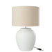 Tafellamp Wit Linnen 41 cm 41x41x60 cm-Tafellampen-J-Line