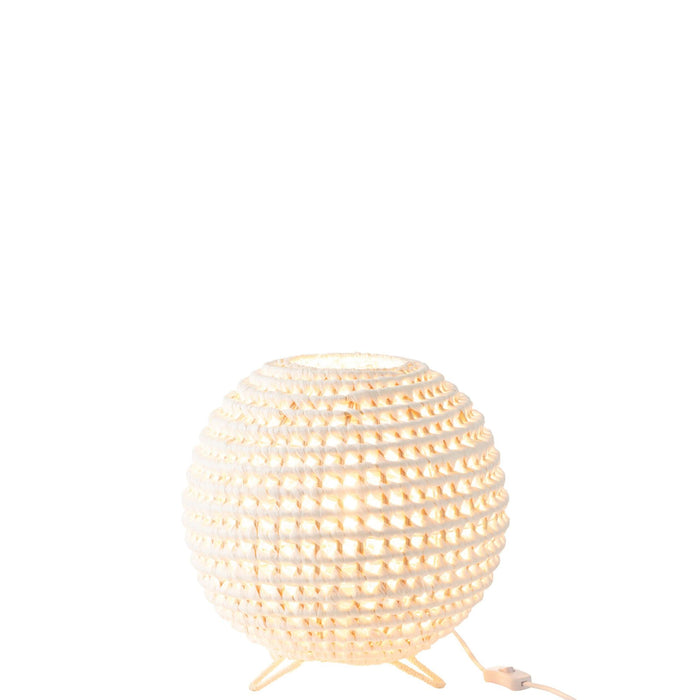 Tafellamp Wit Paper Rond 35 cm 35.5x35.5x42 cm-Tafellampen-J-Line