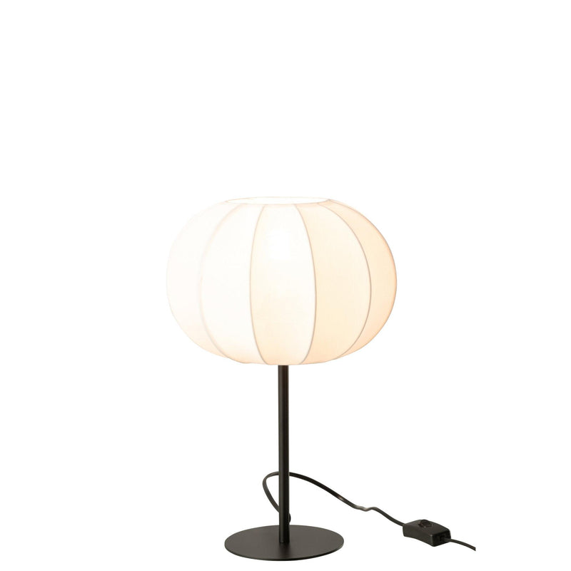 Tafellamp Wit Polyester S 25 cm 25x25x38 cm-Tafellampen-J-Line