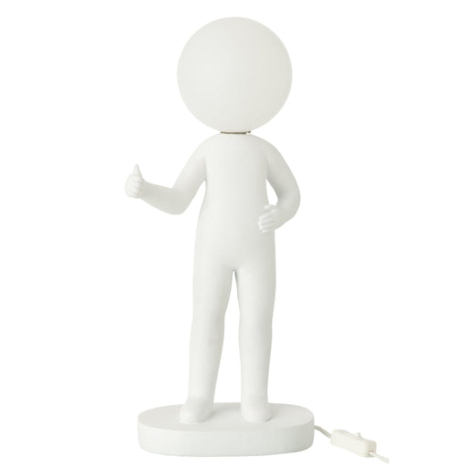 Tafellamp Wit Polykunsthars 14 cm 14x19.5x44.5 cm-Tafellampen-J-Line