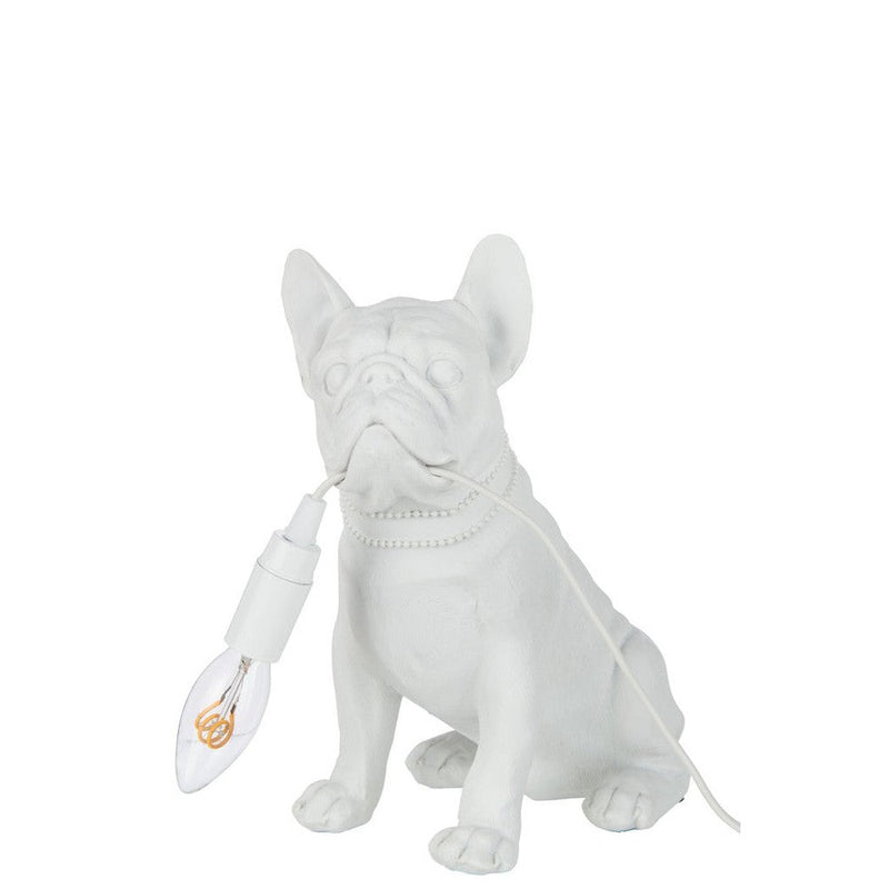 Tafellamp Wit Polykunsthars 15 cm 15x25x29 cm-Tafellampen-J-Line