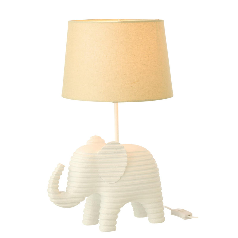 Tafellamp Wit Polykunsthars 26 cm 26x31.2x48 cm-Tafellampen-J-Line