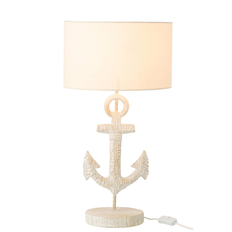 Tafellamp Wit Polykunsthars 28 cm 28x28x58 cm-Tafellampen-J-Line