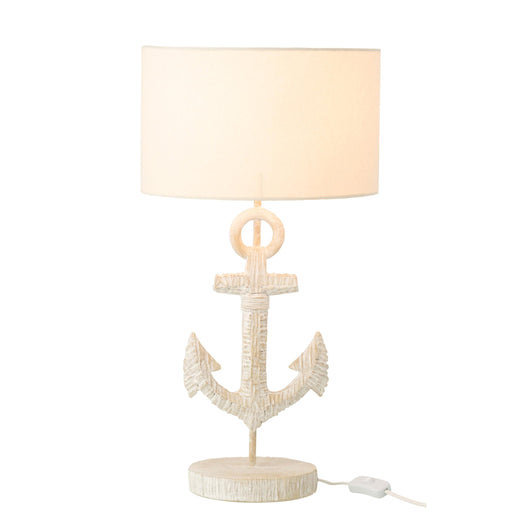 Tafellamp Wit Polykunsthars 28 cm 28x28x58 cm-Tafellampen-J-Line