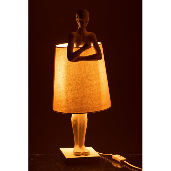 Tafellamp Wit Porcelain 18 cm-Tafellampen-J-Line