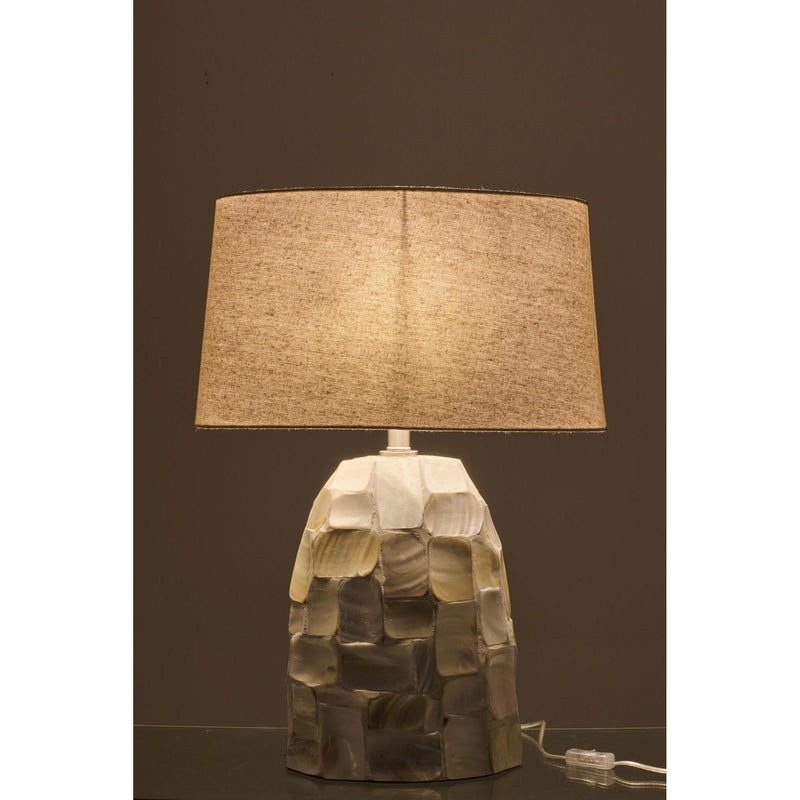 Tafellamp Wit Shell 25 cm 25.4x48.3x67.3 cm-Tafellampen-J-Line