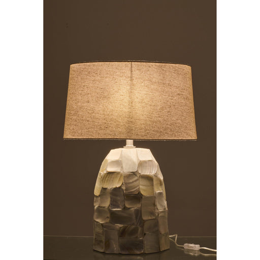 Tafellamp Wit Shell 25 cm-Tafellampen-J-Line
