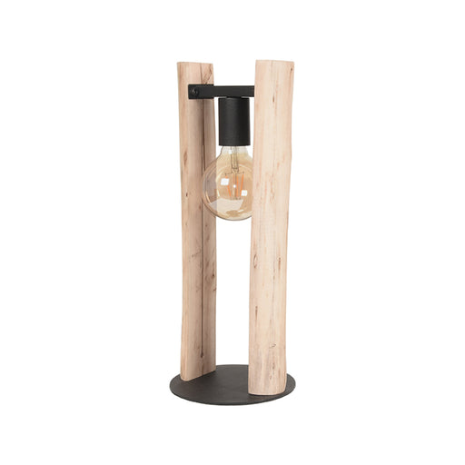 Tafellamp Woody Rechthoekige Hout Naturel 18x18x45 cm-Tafellampen-LABEL51