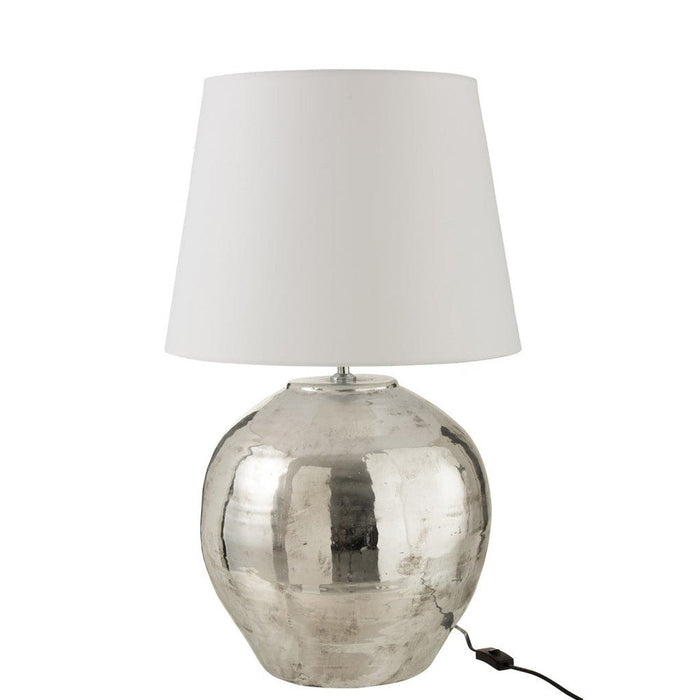 Tafellamp Zilver Glaze 37 cm-Tafellampen-J-Line