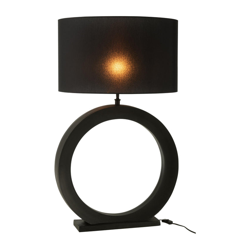 Tafellamp Zwart Aluminium Rond 13 cm 13x61x97 cm-Tafellampen-J-Line