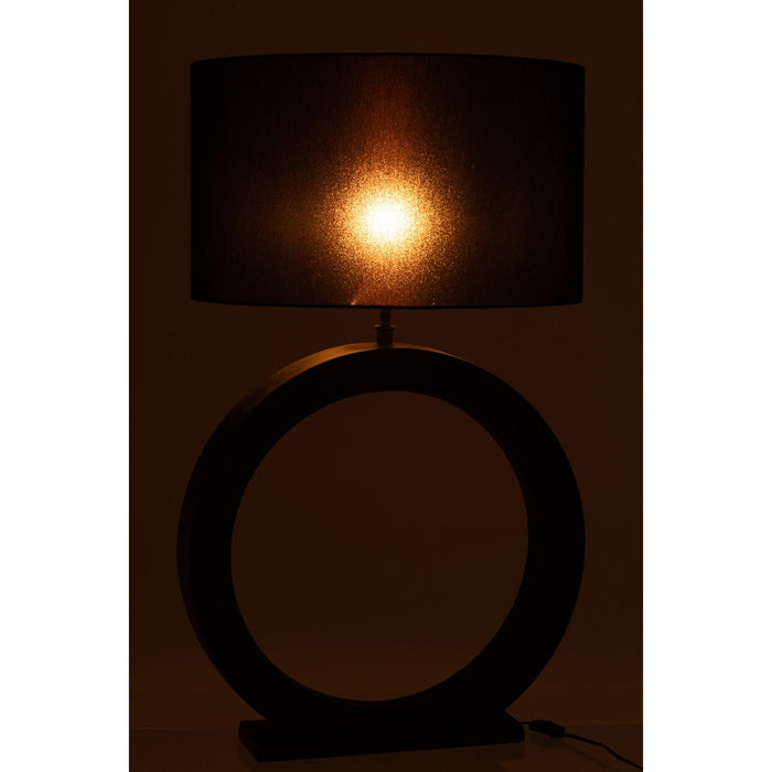 Tafellamp Zwart Aluminium Rond 13 cm-Tafellampen-J-Line