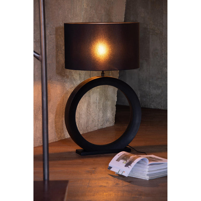 Tafellamp Zwart Aluminium Rond 13 cm-Tafellampen-J-Line