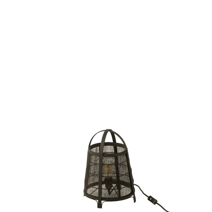 Tafellamp Zwart Bamboe S 26 cm-Tafellampen-J-Line