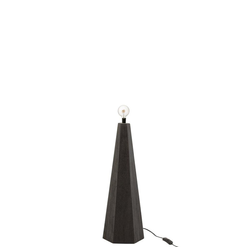 Tafellamp Zwart Bayur hout 25 cm 25x25x70 cm-Tafellampen-J-Line