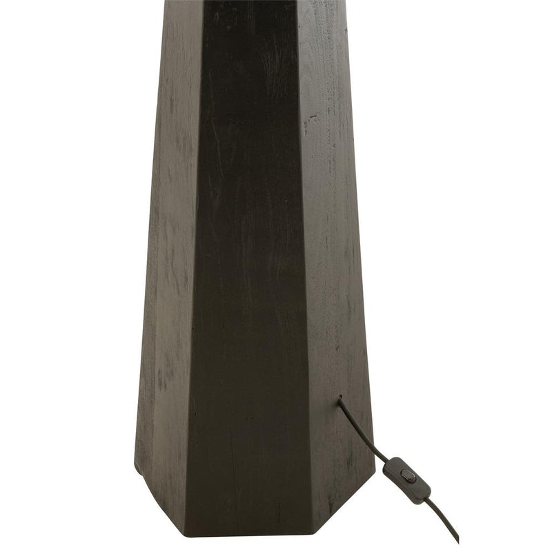 Tafellamp Zwart Bayur hout 25 cm 25x25x70 cm-Tafellampen-J-Line