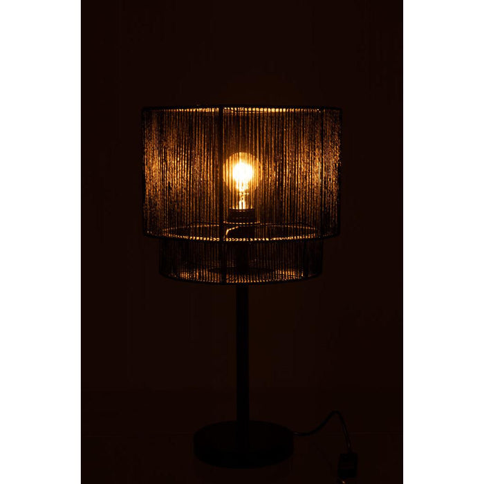 Tafellamp Zwart Ijzer 30 cm - Zwart - 20974-Tafellampen-J-Line