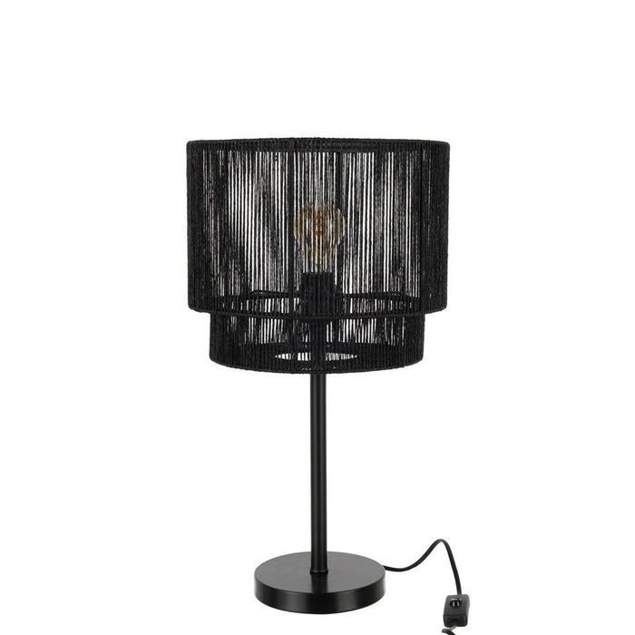 Tafellamp Zwart Ijzer 30 cm - Zwart - 20974-Tafellampen-J-Line