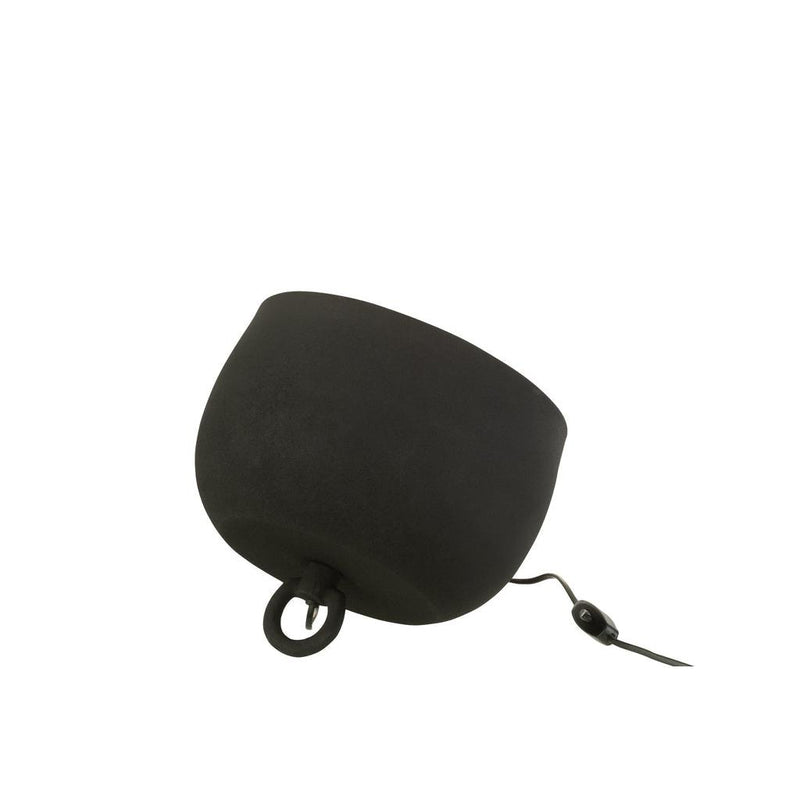 Tafellamp Zwart Ijzer Rond 28 cm 28x28x24 cm-Tafellampen-J-Line