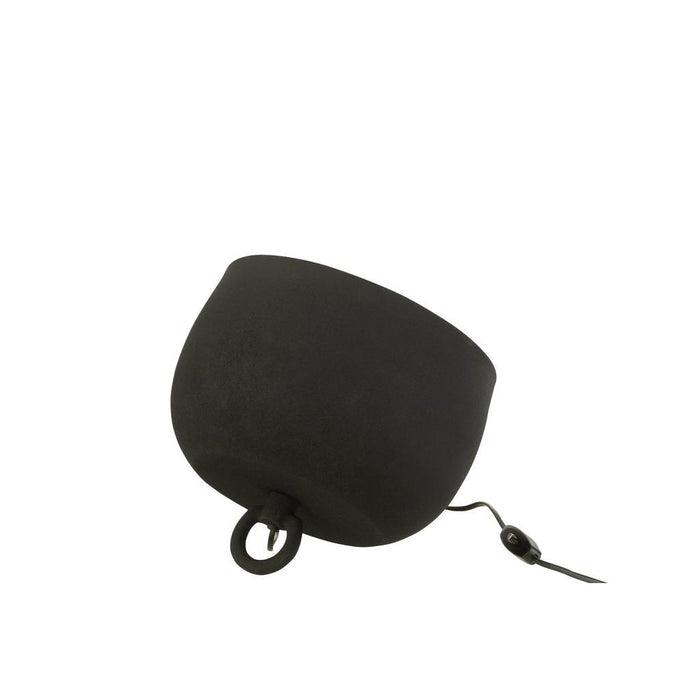 Tafellamp Zwart Ijzer Rond 28 cm-Tafellampen-J-Line