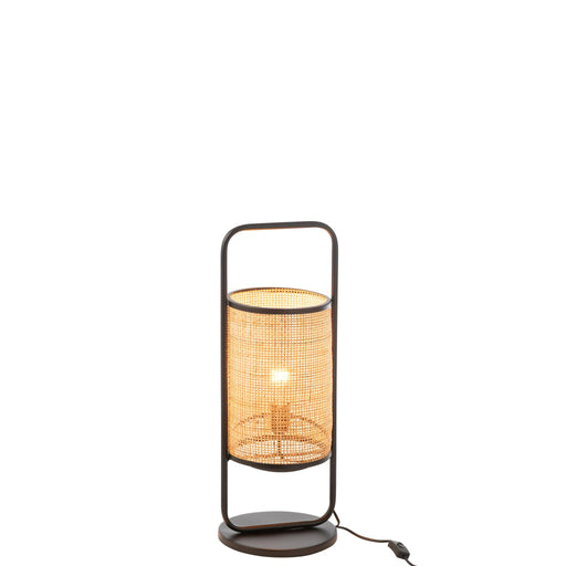 Tafellamp Zwart Ijzer S 23 cm 23x23x61 cm-Tafellampen-J-Line