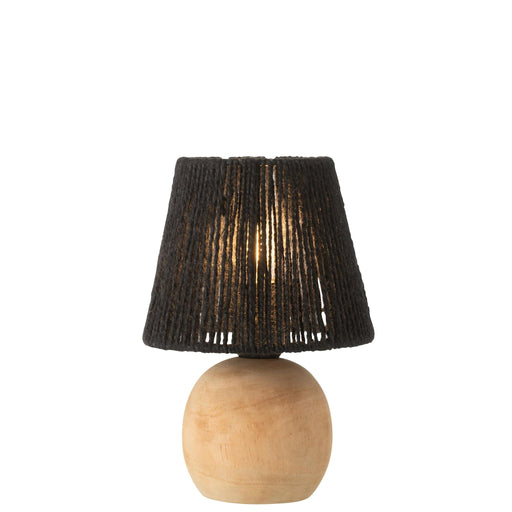 Tafellamp Zwart Katoen 16 cm-Tafellampen-J-Line