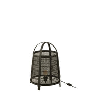 Tafellamp Zwart Katoen L 36 cm 36.5x36.5x52.5 cm-Tafellampen-J-Line