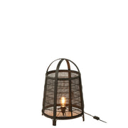 Tafellamp Zwart Katoen L 36 cm 36.5x36.5x52.5 cm-Tafellampen-J-Line