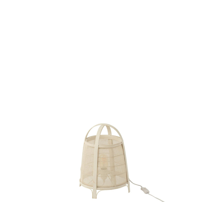 Tafellamp Zwart Katoen S 26 cm 26x26x35 cm-Tafellampen-J-Line